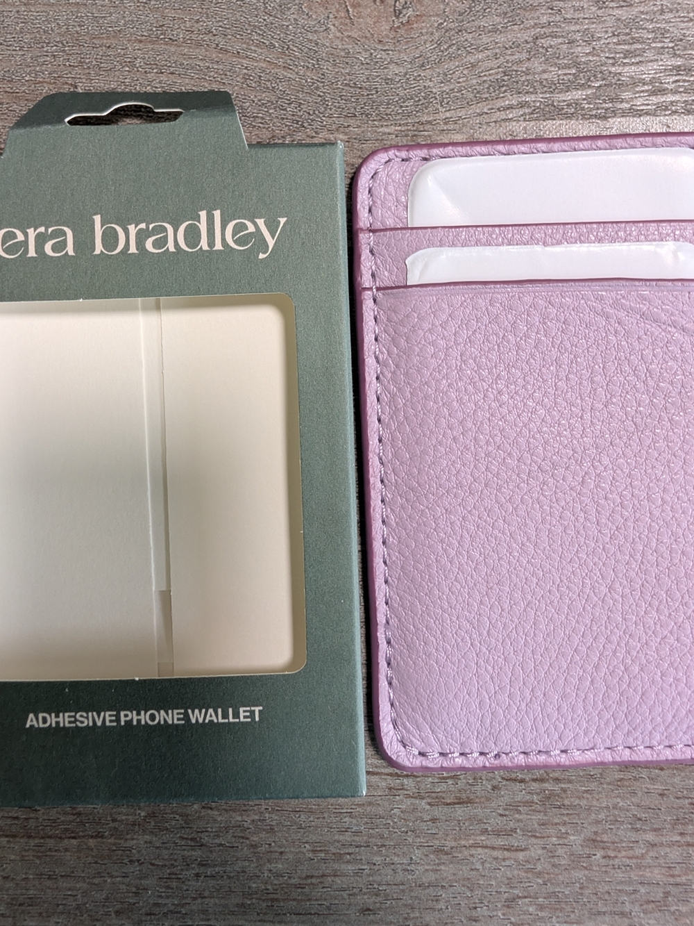 Vera Bradley Lavender Faux-Leather Adhesive Phone Card Holder